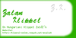 zalan klippel business card